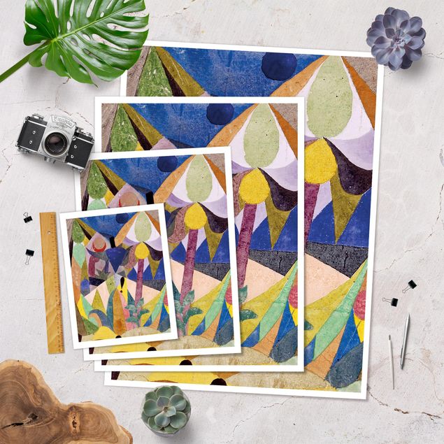 Tavlor färgglada Paul Klee - Mild tropical Landscape