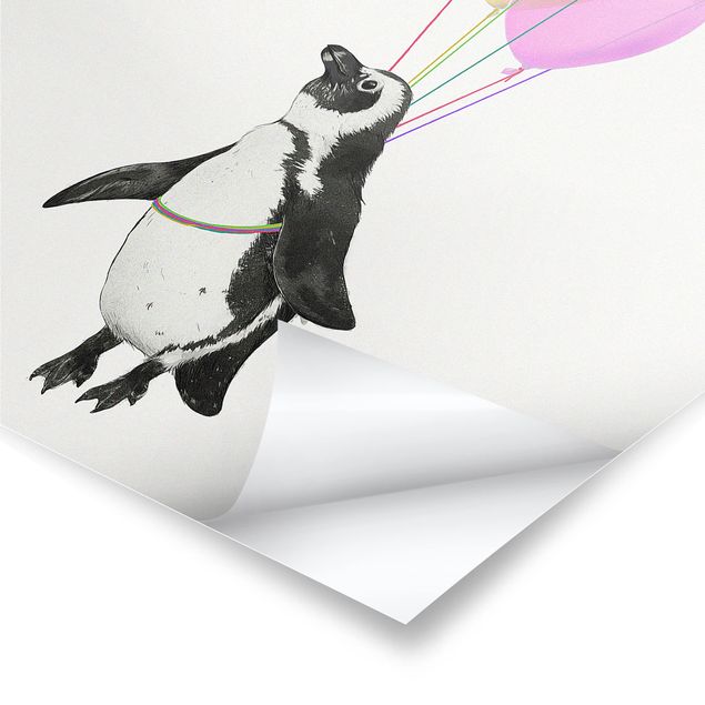 Tavlor Illustration Penguin Pastel Balloons