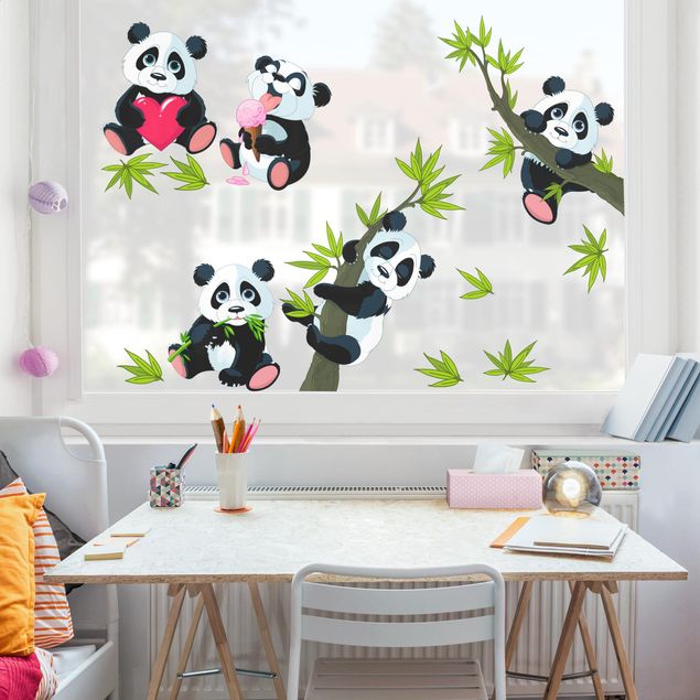 Inredning av barnrum Panda Bear Set Heart