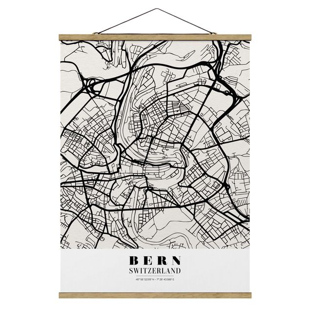 Tavlor världskartor Bern City Map - Classical
