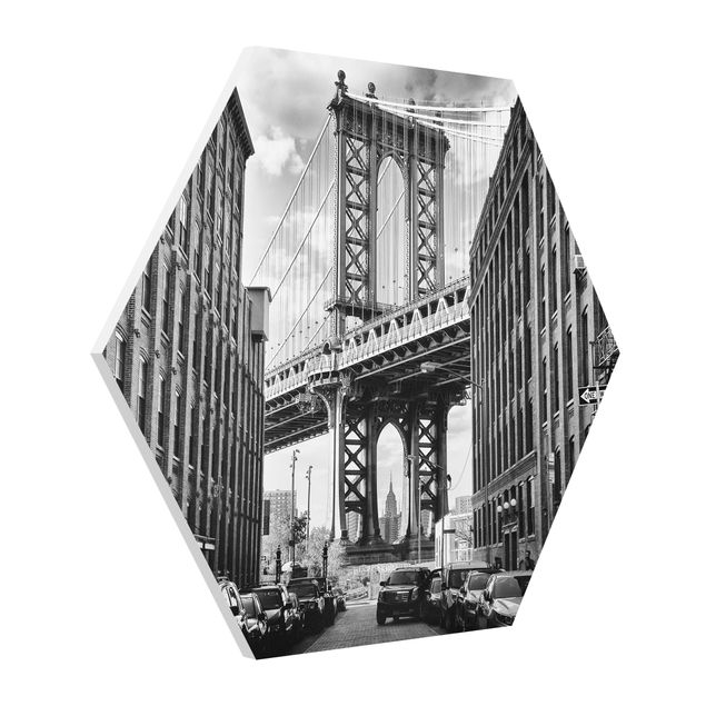 Tavlor modernt Manhattan Bridge In America