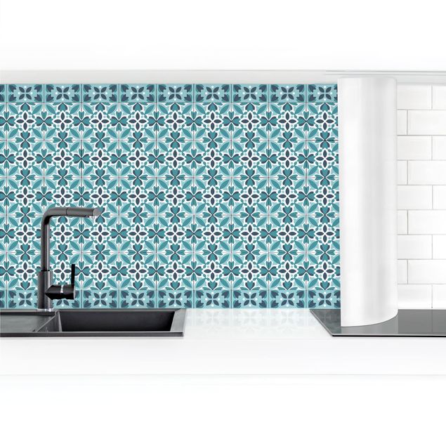 väggskivor kök Geometrical Tile Mix Blossom Turquoise