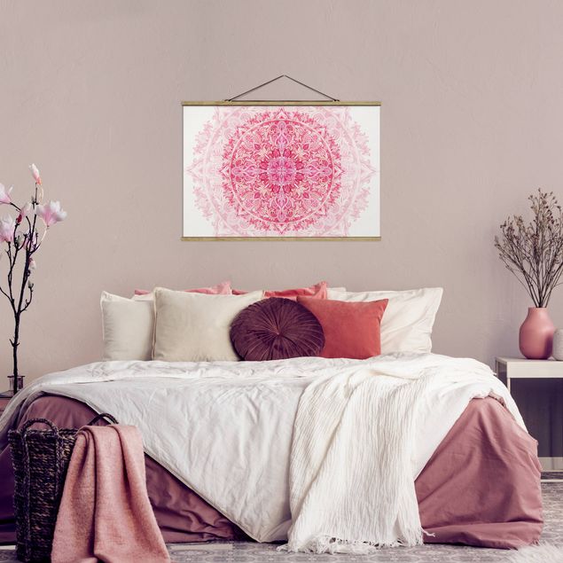 Tavlor mandalas Mandala Watercolour Ornament Pink