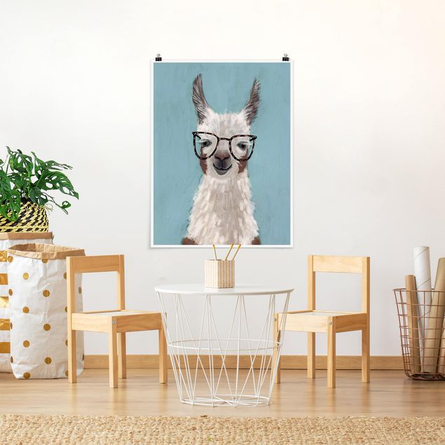 Posters djur Lama With Glasses II