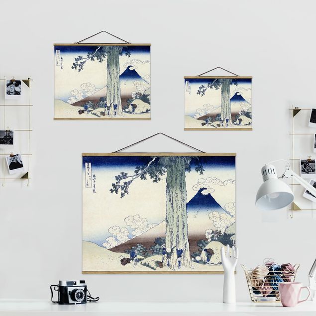 Tavlor arkitektur och skyline Katsushika Hokusai - Mishima Pass In Kai Province