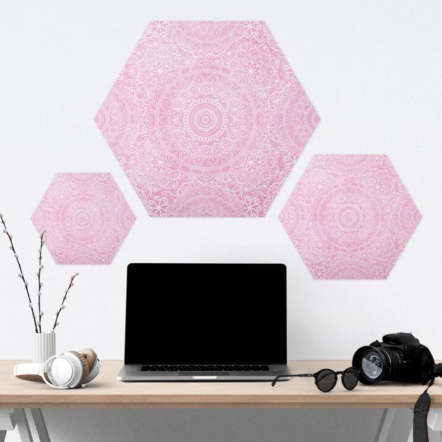 Hexagon Bild Forex - Muster Mandala Rosa