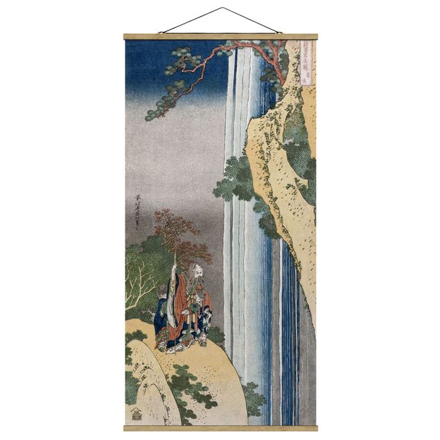 Tavlor bergen Katsushika Hokusai - The Poet Rihaku