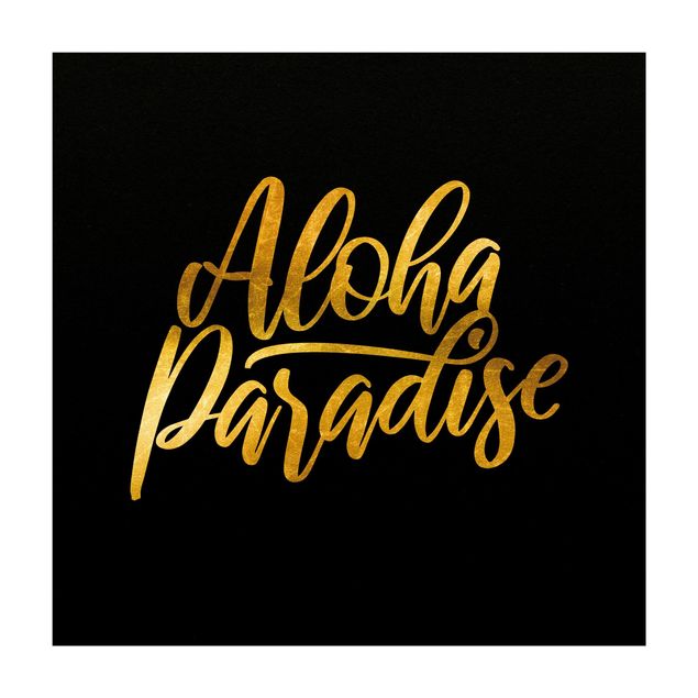 mattor guld Gold - Aloha Paradise On Black