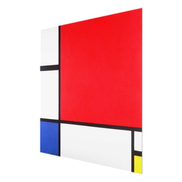 Tavlor blå Piet Mondrian - Composition With Red Blue Yellow