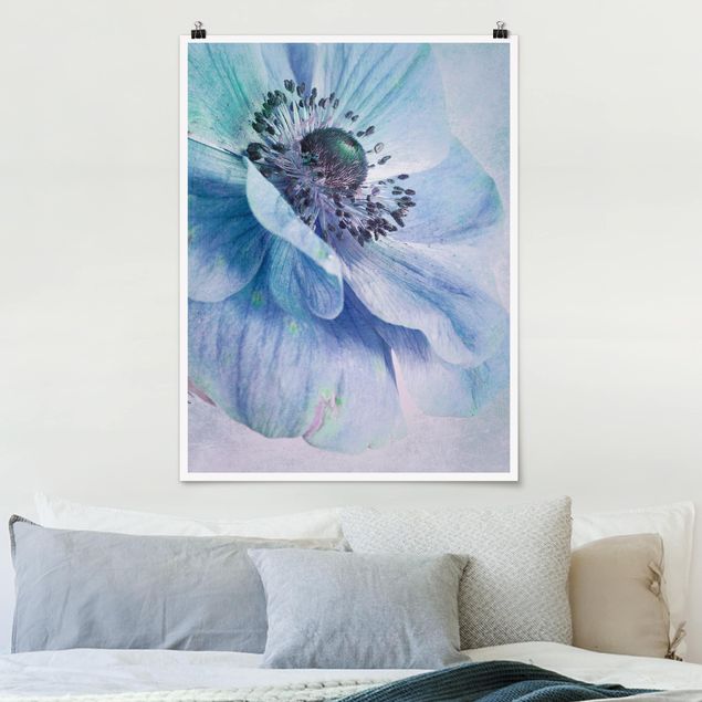 Kök dekoration Flower In Turquoise
