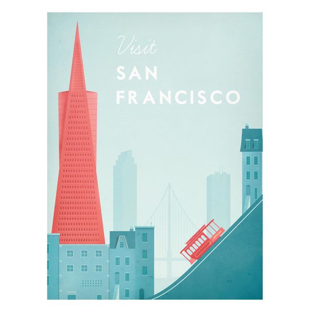 Tavlor arkitektur och skyline Travel Poster - San Francisco