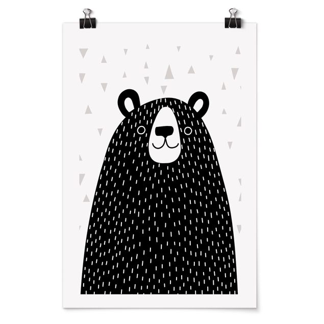 Posters djur Zoo With Patterns - Bear
