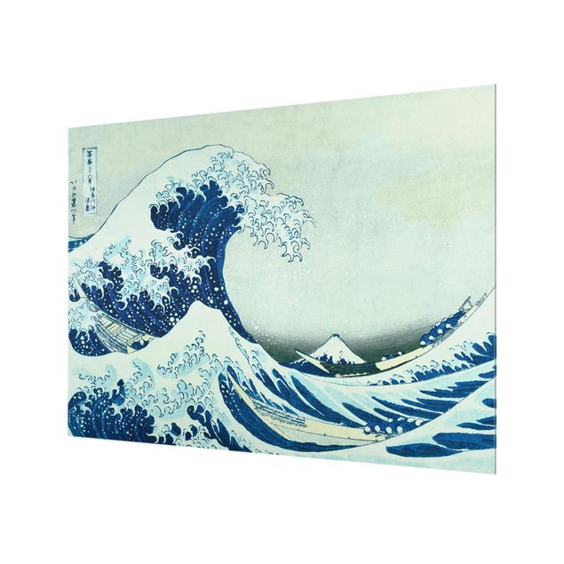 glasskiva kök Katsushika Hokusai - The Great Wave At Kanagawa