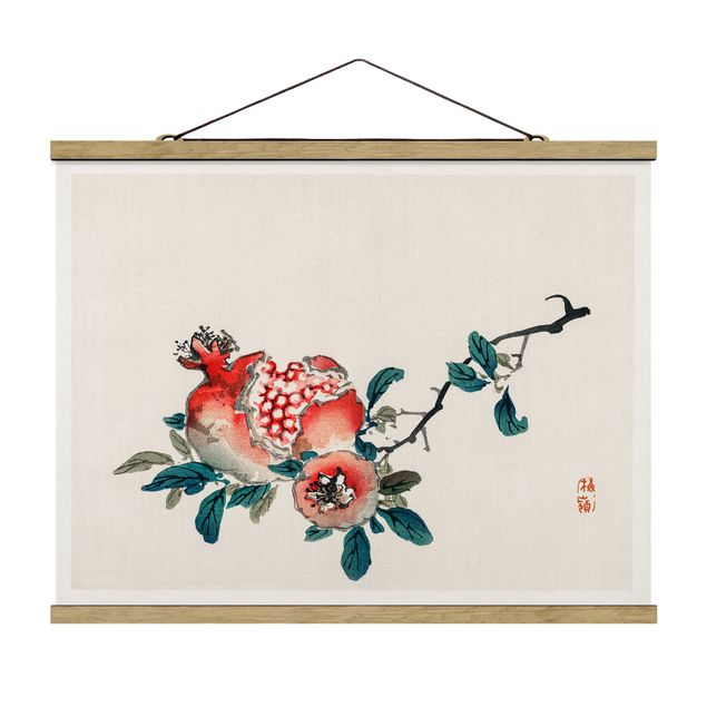 Tavlor blommor  Asian Vintage Drawing Pomegranate