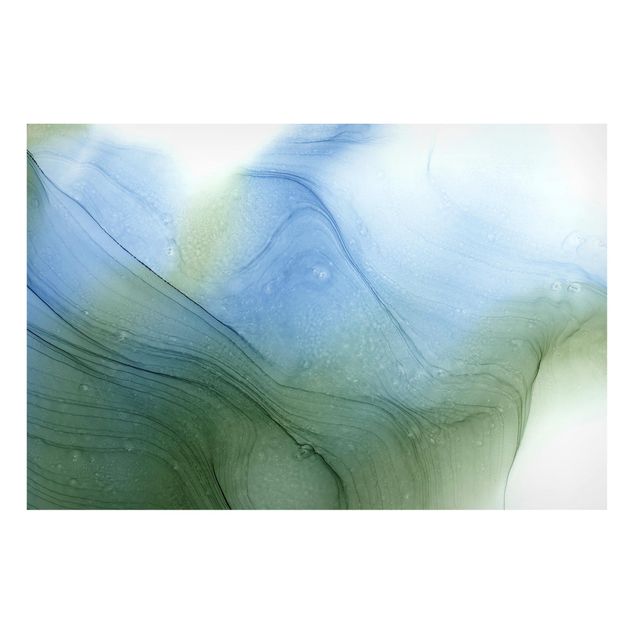 Tavlor konstutskrifter Mottled Moss Green With Blue