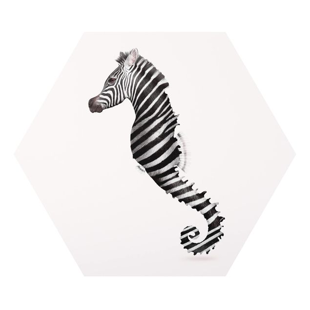 Tavlor konstutskrifter Seahorse With Zebra Stripes