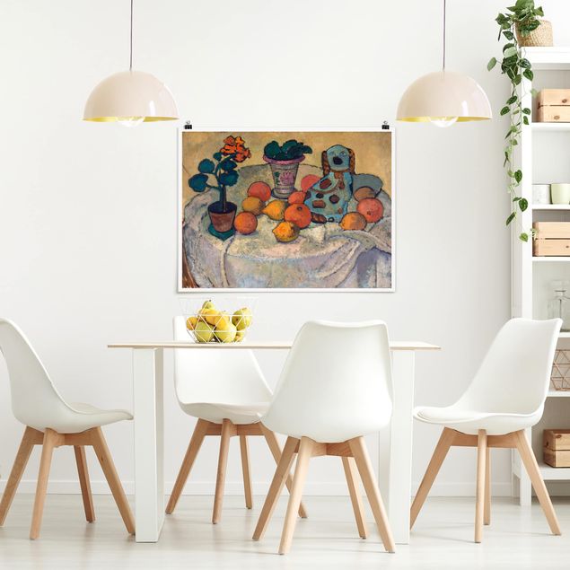 Kök dekoration Paula Modersohn-Becker - Still Life With Oranges And Stoneware Dog