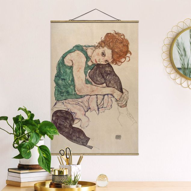 Konststilar Expressionism Egon Schiele - Sitting Woman With A Knee Up