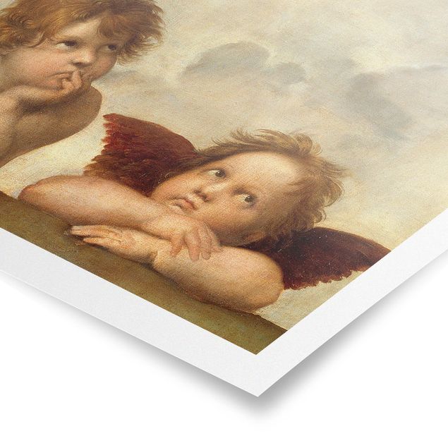 Posters konstutskrifter Raffael - Two Angels. Detail from The Sistine Madonna