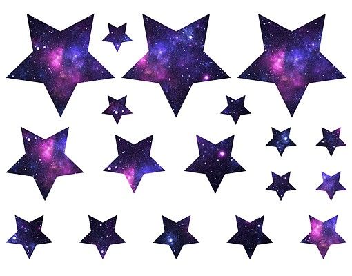 adesivos de parede No.542 Stars Galaxie 18s Set