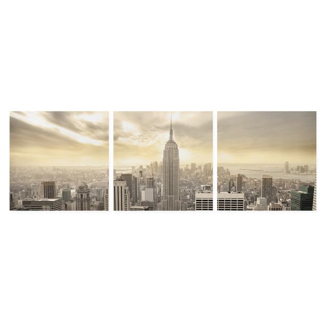 Tavlor arkitektur och skyline Manhattan Dawn