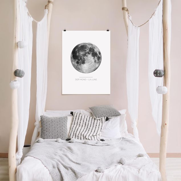 Posters ordspråk The Moon - La Lune