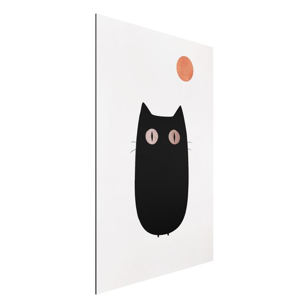 Kök dekoration Black Cat Illustration