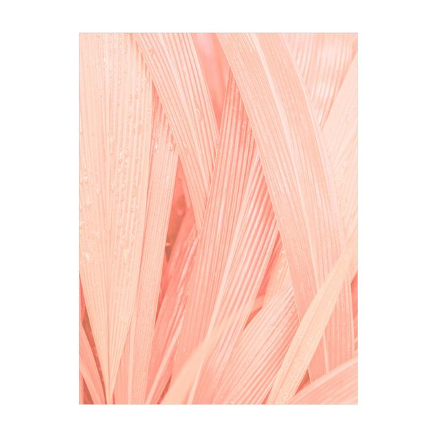 Djungelmatta Palm Leaves Light Pink