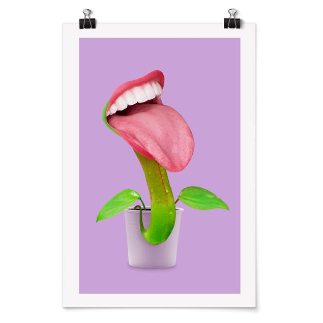 Posters konstutskrifter Carnivorous Plant With Mouth