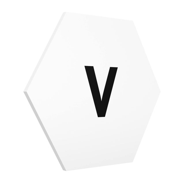 Tavlor modernt Letter White V