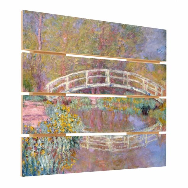Trätavlor blommor  Claude Monet - Bridge Monet's Garden