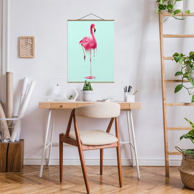 Tavlor konstutskrifter Melting Flamingo