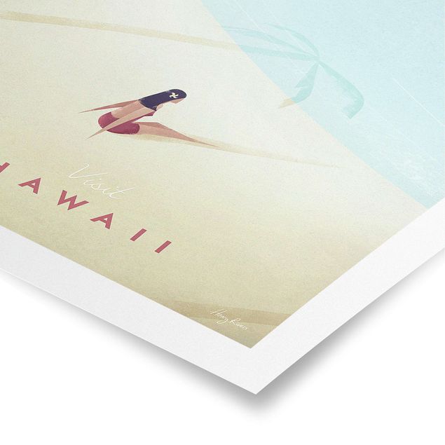 Tavlor hav Travel Poster - Hawaii