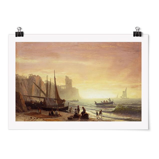 Konstutskrifter Albert Bierstadt - The Fishing Fleet