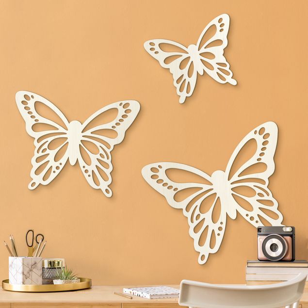 Tavlor fjärilar 3 Butterfly Set