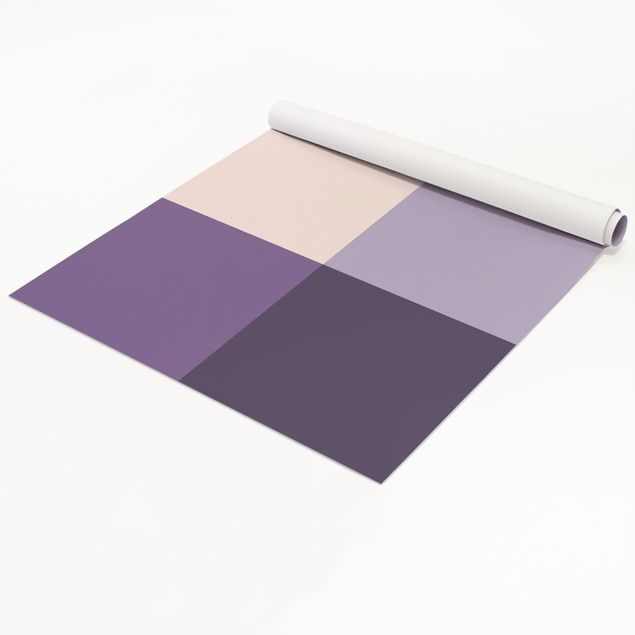 Självhäftande folier 3 Violet Squares Flower Colours & Light Contrast Colours