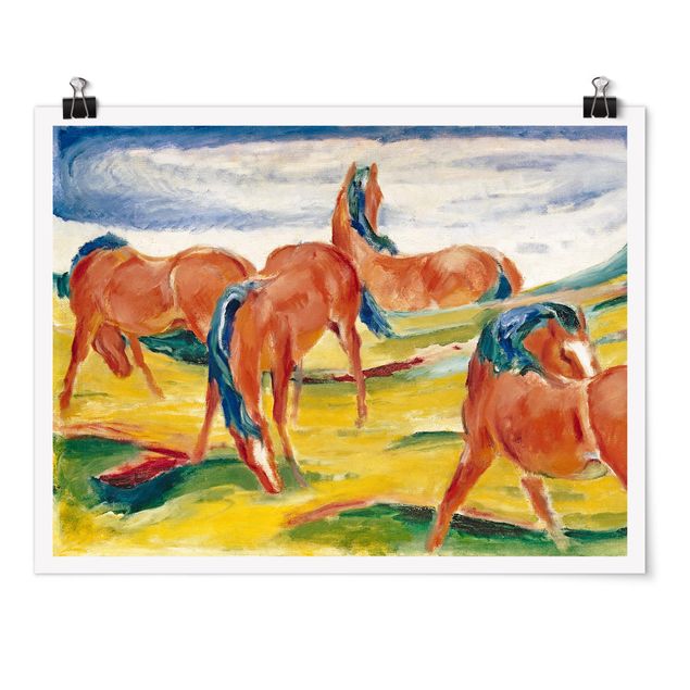Konstutskrifter Franz Marc - Grazing Horses