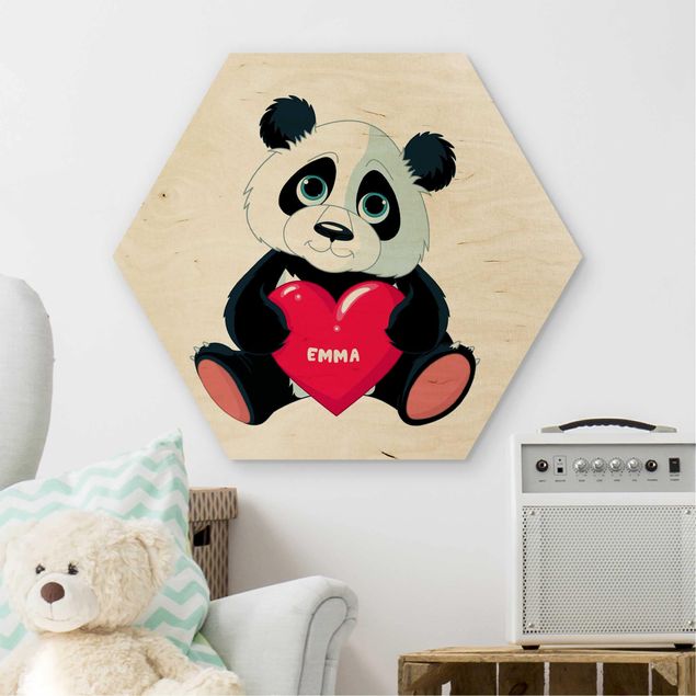 Inredning av barnrum Panda With Heart