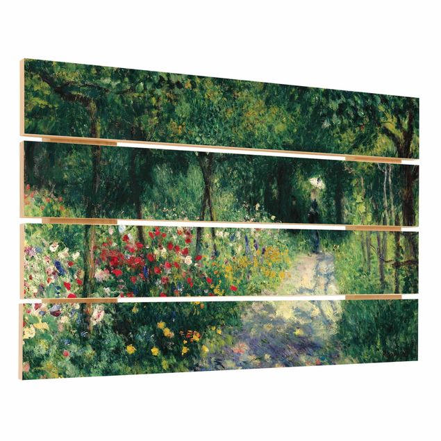 Trätavlor landskap Auguste Renoir - Women In A Garden