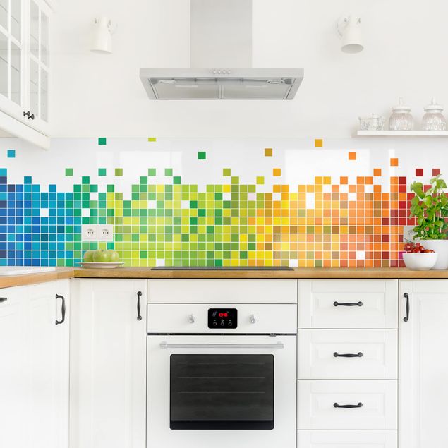 väggskivor kök Pixel Rainbow