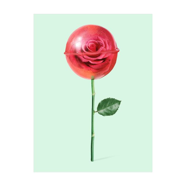 grön matta Rose With Lollipop