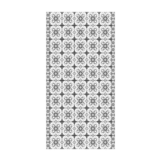 modern matta vardagsrum Geometrical Tile Mix Flower Grey