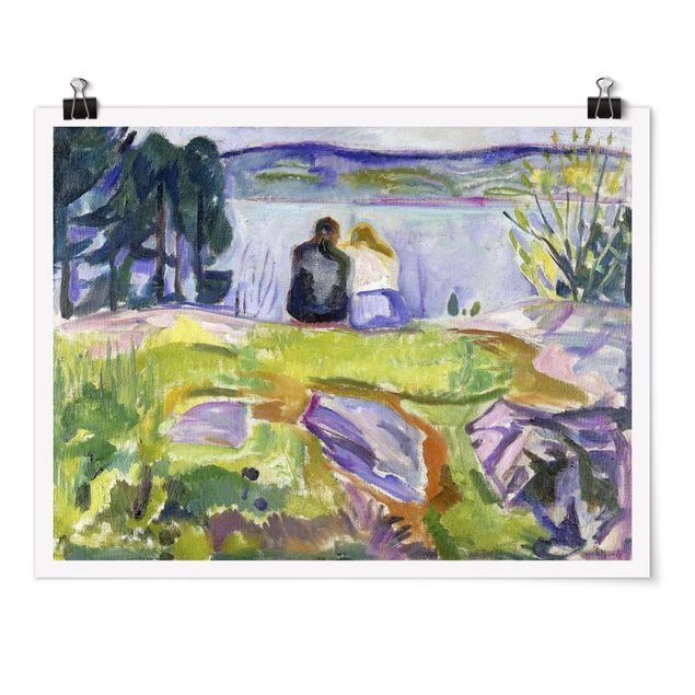 Konstutskrifter Edvard Munch - Spring (Love Couple On The Shore)