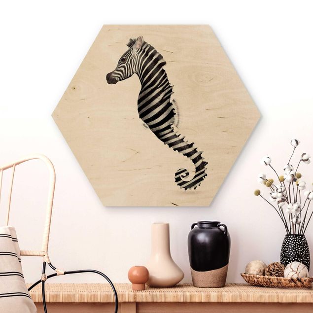 Kök dekoration Seahorse With Zebra Stripes