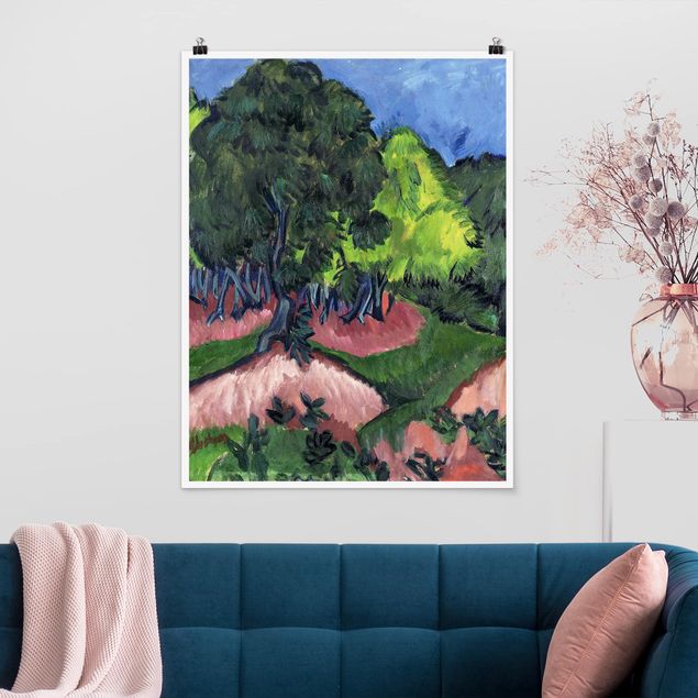 Kök dekoration Ernst Ludwig Kirchner - Landscape with Chestnut Tree
