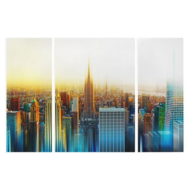 Canvastavlor Arkitektur och Skyline Manhattan Abstract