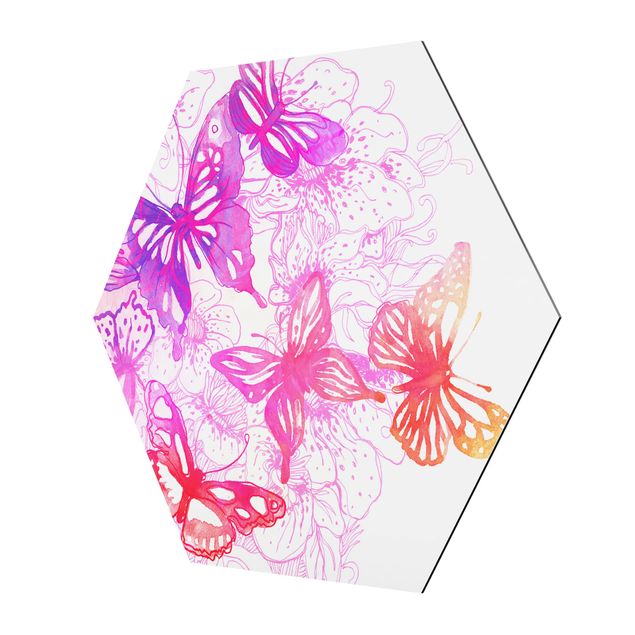 Hexagonala tavlor Butterfly Dream