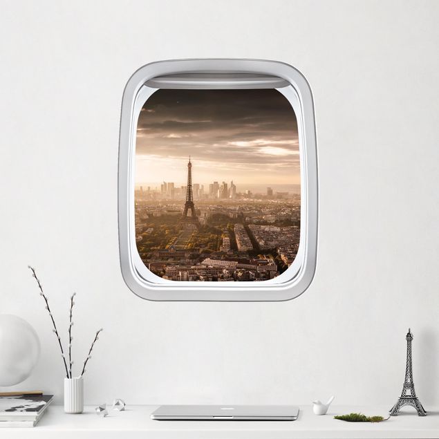 Wallstickers namn på städer Aircraft Window Great View Of Paris