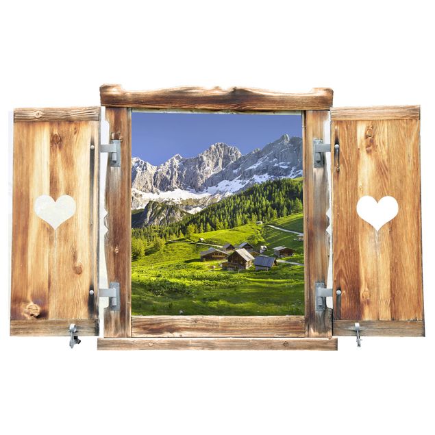 Tavlor Rainer Mirau Window With Heart Styria Alpine Meadow