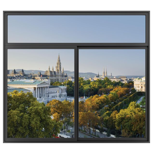 Kök dekoration Window Black  Overlooking Vienna